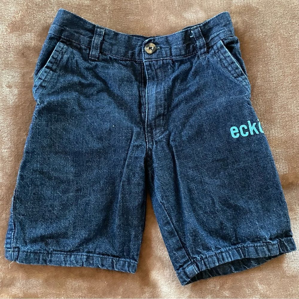Ecko Unlimited Boys Dark Blue Denim Shorts Size 6